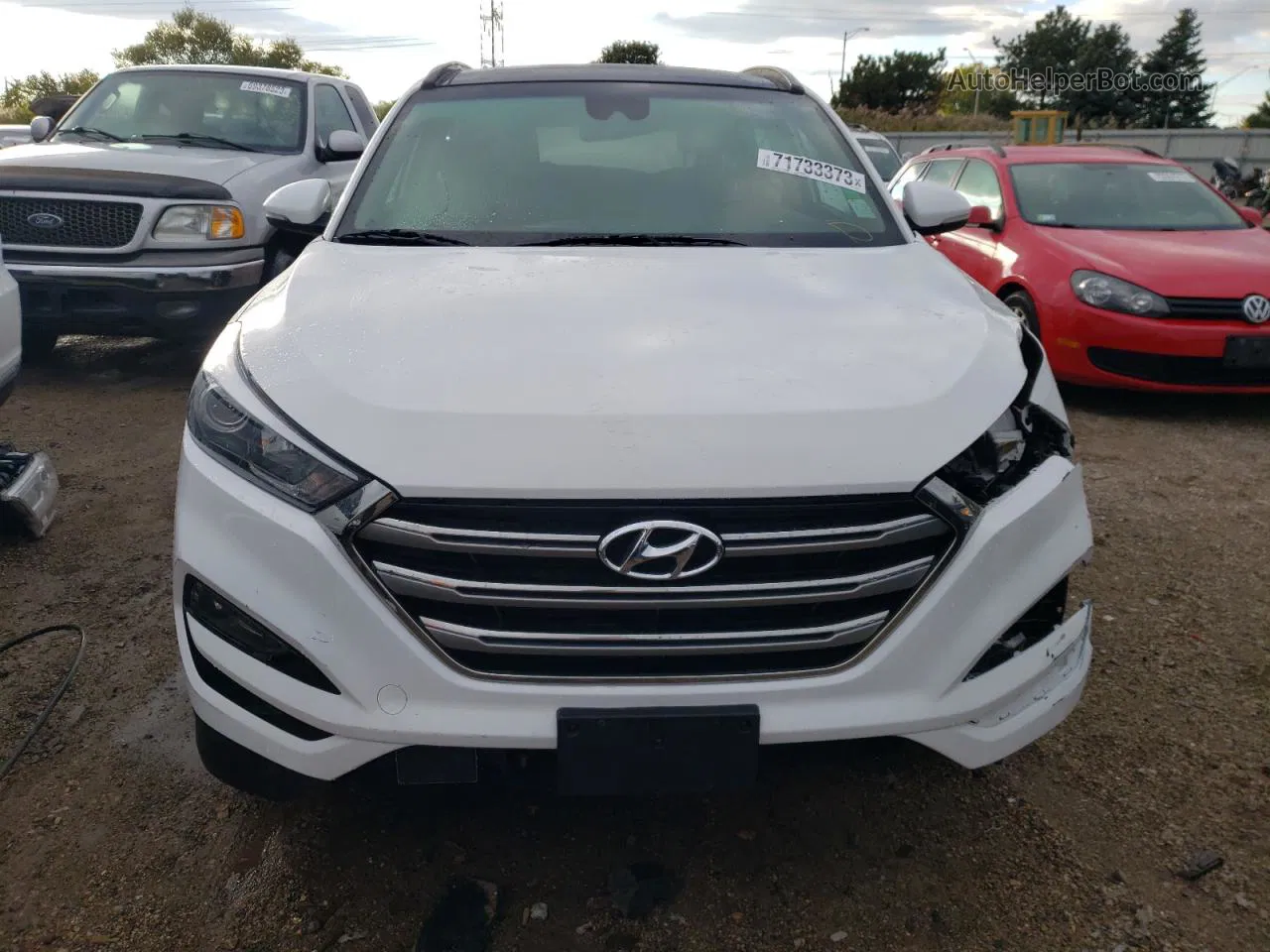 2017 Hyundai Tucson Limited White vin: KM8J3CA23HU587145