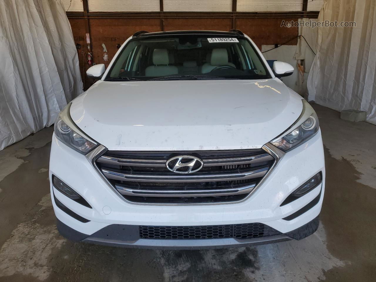 2016 Hyundai Tucson Limited White vin: KM8J3CA24GU060083