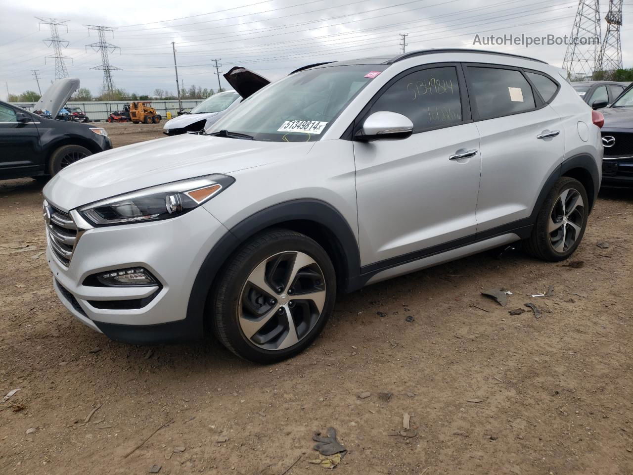 2017 Hyundai Tucson Limited Silver vin: KM8J3CA24HU278008