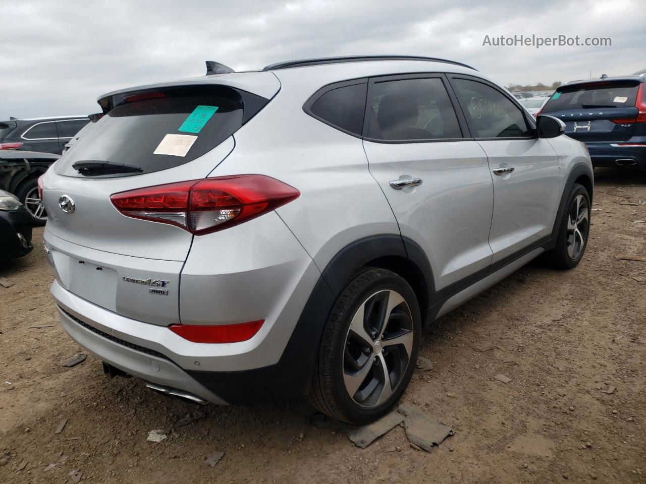 2017 Hyundai Tucson Limited Silver vin: KM8J3CA24HU278008