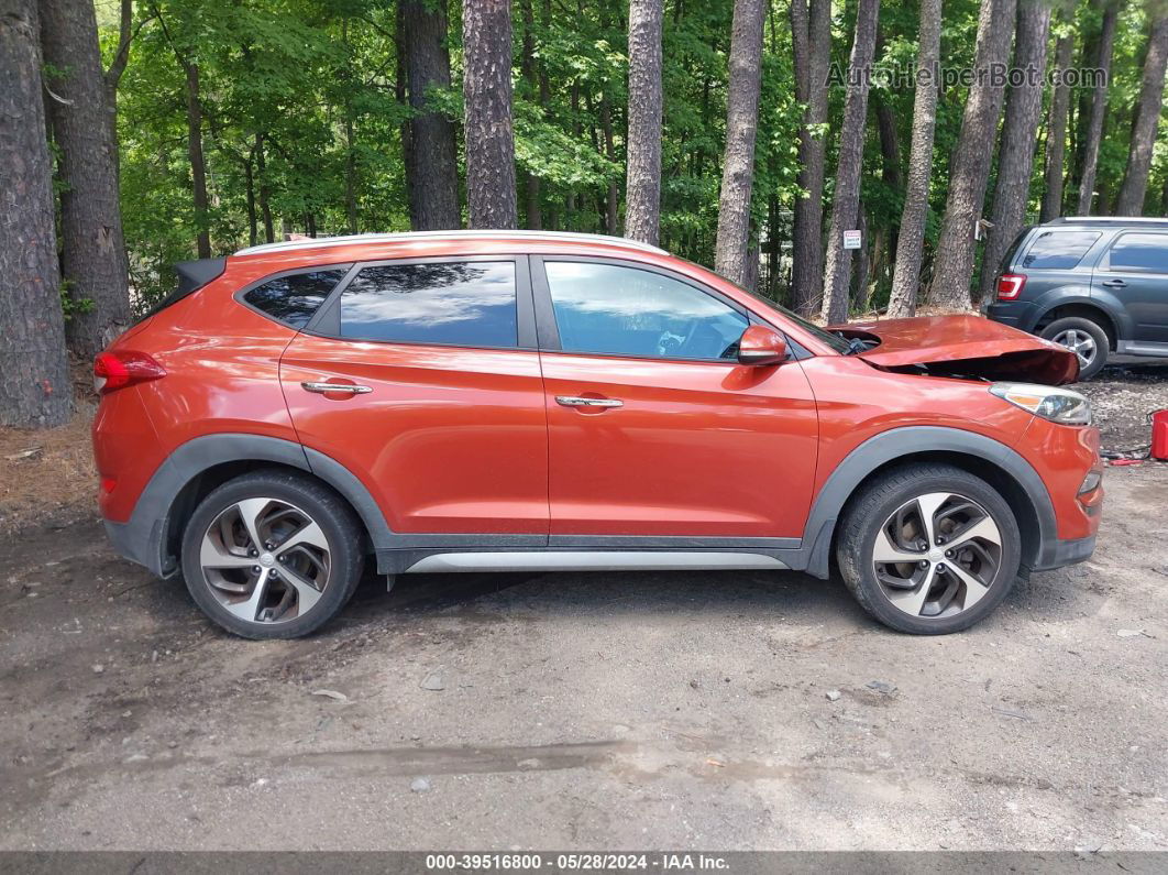 2017 Hyundai Tucson Limited Orange vin: KM8J3CA24HU309595