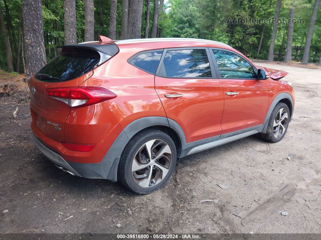 2017 Hyundai Tucson Limited Orange vin: KM8J3CA24HU309595