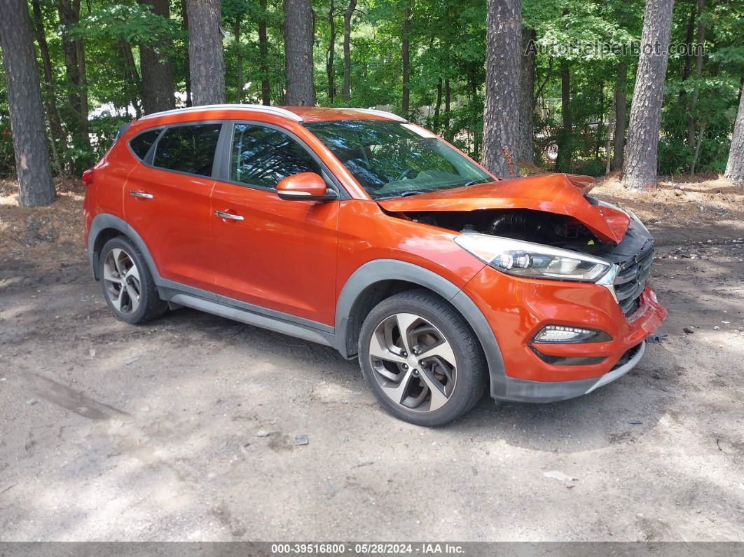 2017 Hyundai Tucson Limited Оранжевый vin: KM8J3CA24HU309595