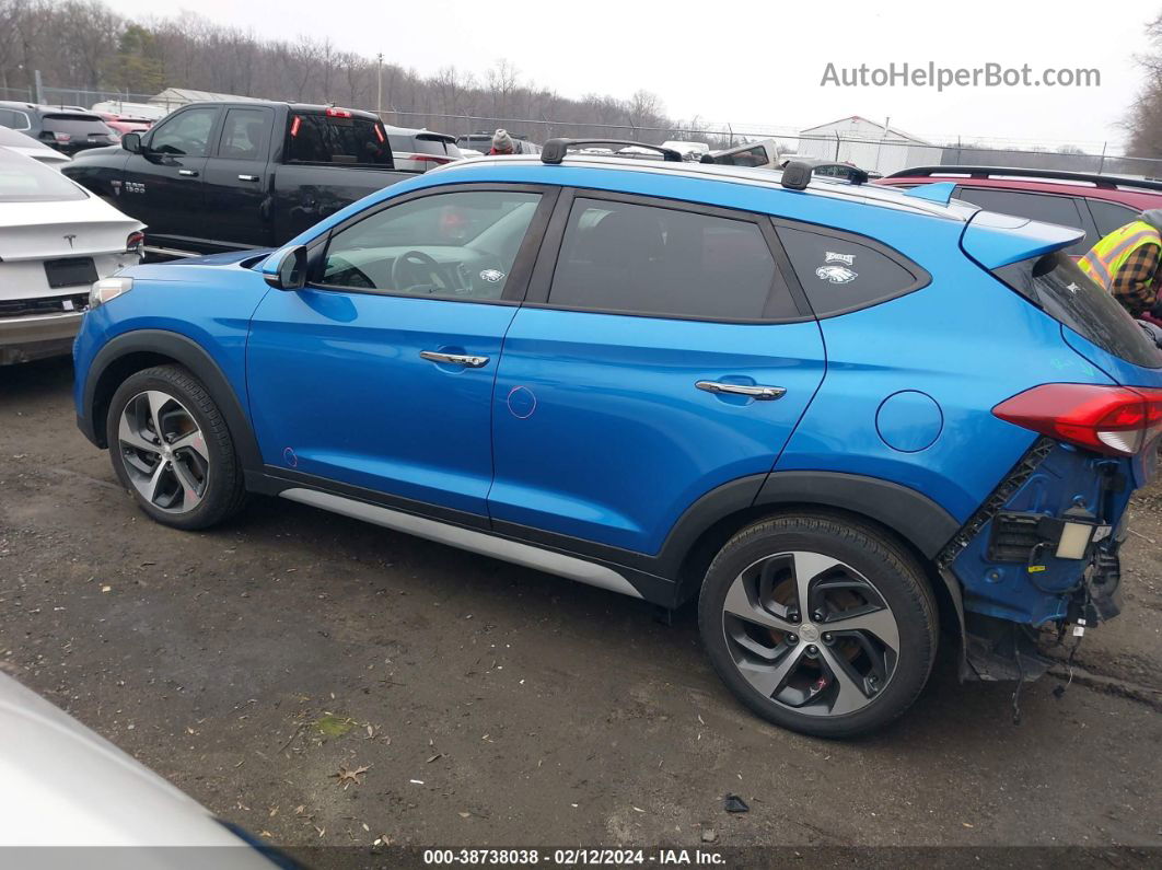 2017 Hyundai Tucson Limited Синий vin: KM8J3CA24HU406778