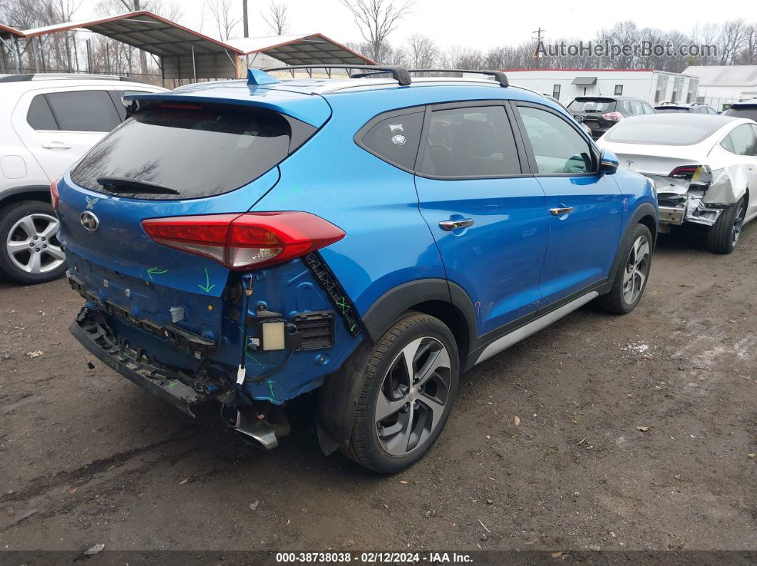 2017 Hyundai Tucson Limited Синий vin: KM8J3CA24HU406778