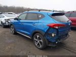 2017 Hyundai Tucson Limited Синий vin: KM8J3CA24HU406778