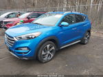 2017 Hyundai Tucson Limited Синий vin: KM8J3CA24HU406778