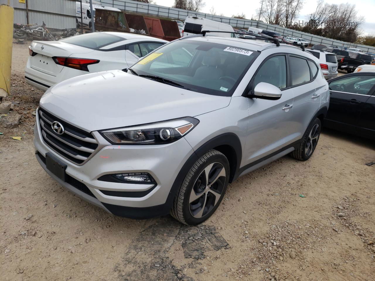 2017 Hyundai Tucson Limited Silver vin: KM8J3CA24HU447721