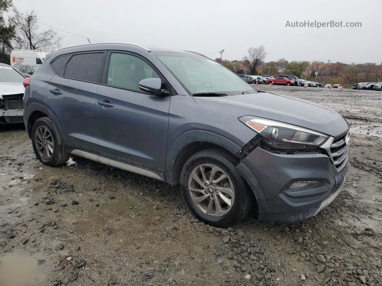 2017 Hyundai Tucson Limited Gray vin: KM8J3CA24HU504225