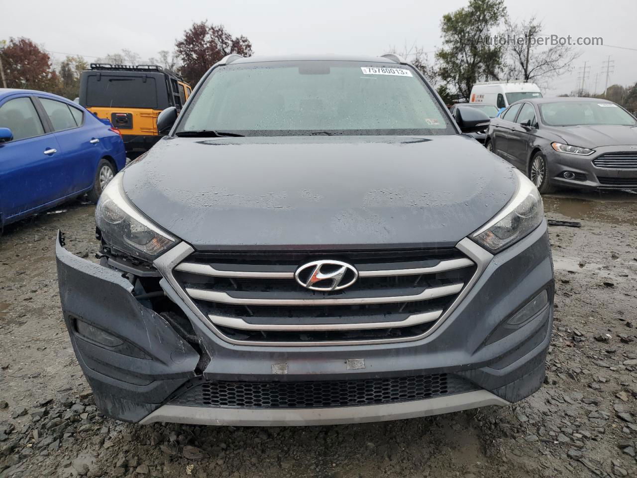 2017 Hyundai Tucson Limited Серый vin: KM8J3CA24HU504225