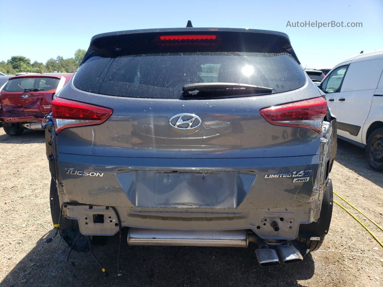 2017 Hyundai Tucson Limited Gray vin: KM8J3CA24HU522241