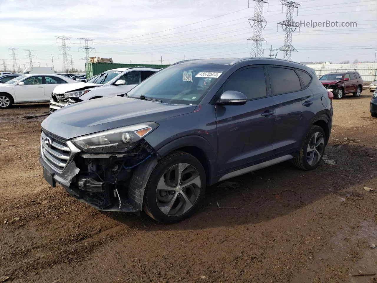 2017 Hyundai Tucson Limited Gray vin: KM8J3CA24HU531909