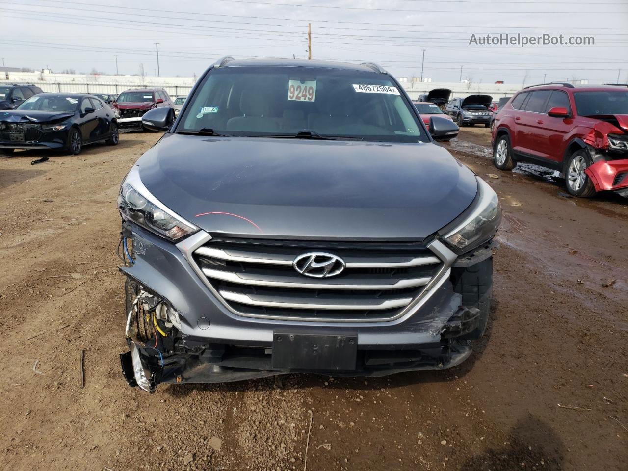 2017 Hyundai Tucson Limited Gray vin: KM8J3CA24HU531909