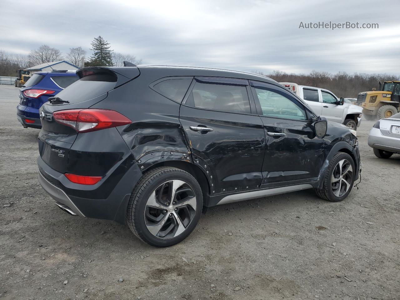 2017 Hyundai Tucson Limited Черный vin: KM8J3CA25HU326437