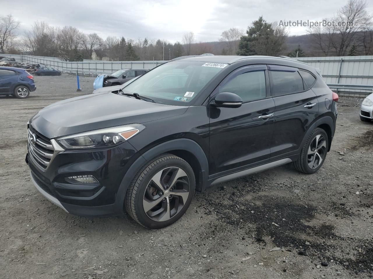 2017 Hyundai Tucson Limited Черный vin: KM8J3CA25HU326437