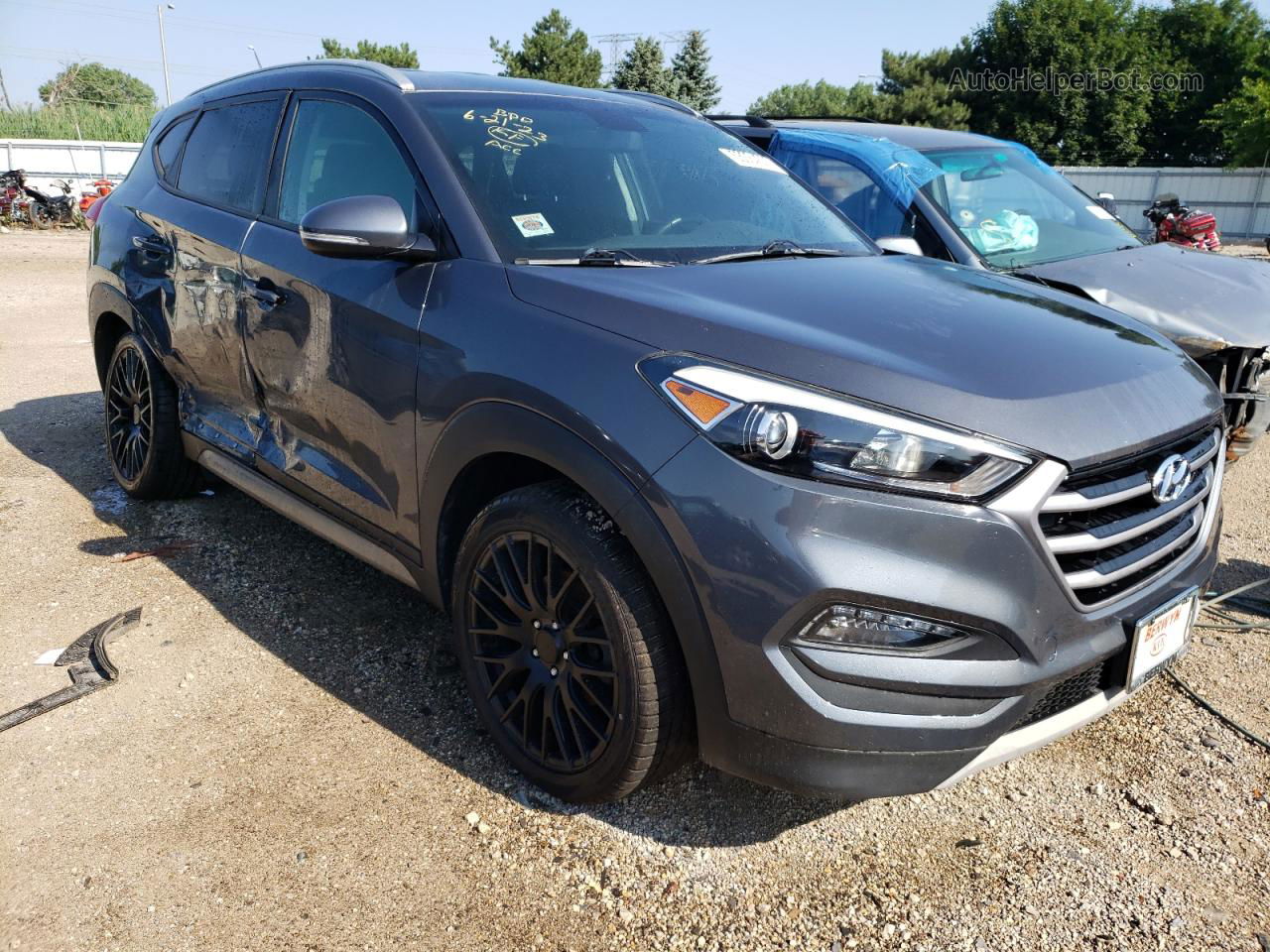 2017 Hyundai Tucson Limited Gray vin: KM8J3CA25HU364699