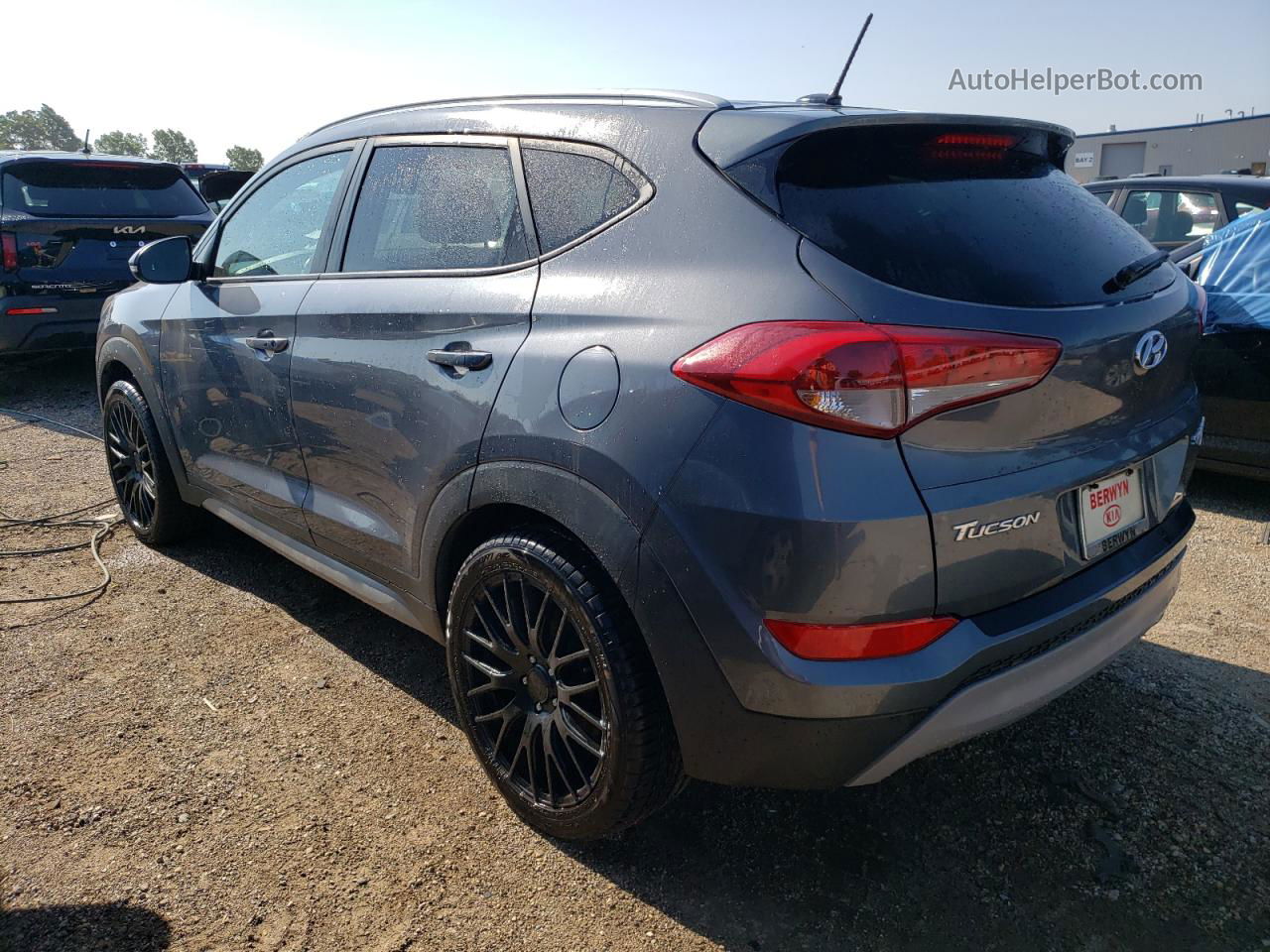 2017 Hyundai Tucson Limited Серый vin: KM8J3CA25HU364699