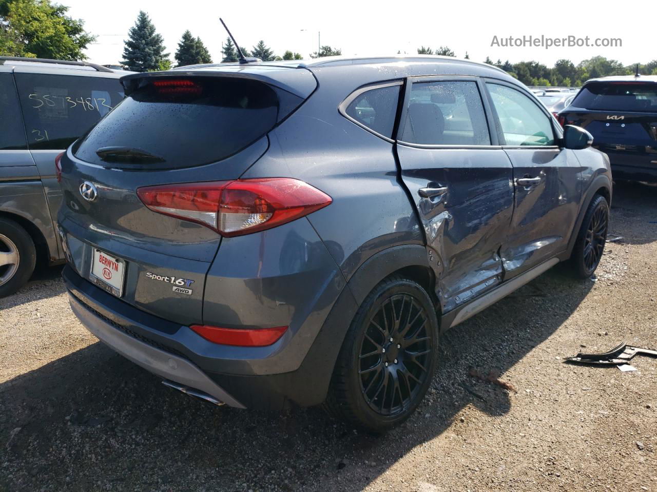 2017 Hyundai Tucson Limited Gray vin: KM8J3CA25HU364699