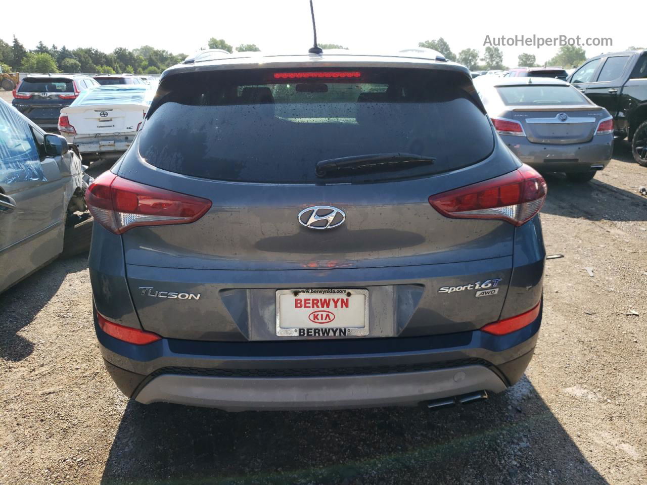 2017 Hyundai Tucson Limited Серый vin: KM8J3CA25HU364699