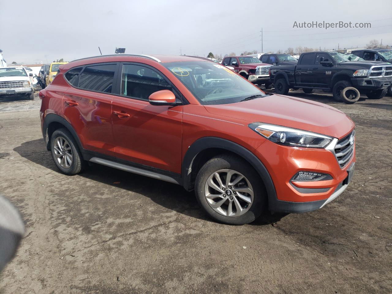 2017 Hyundai Tucson Limited Orange vin: KM8J3CA25HU392745