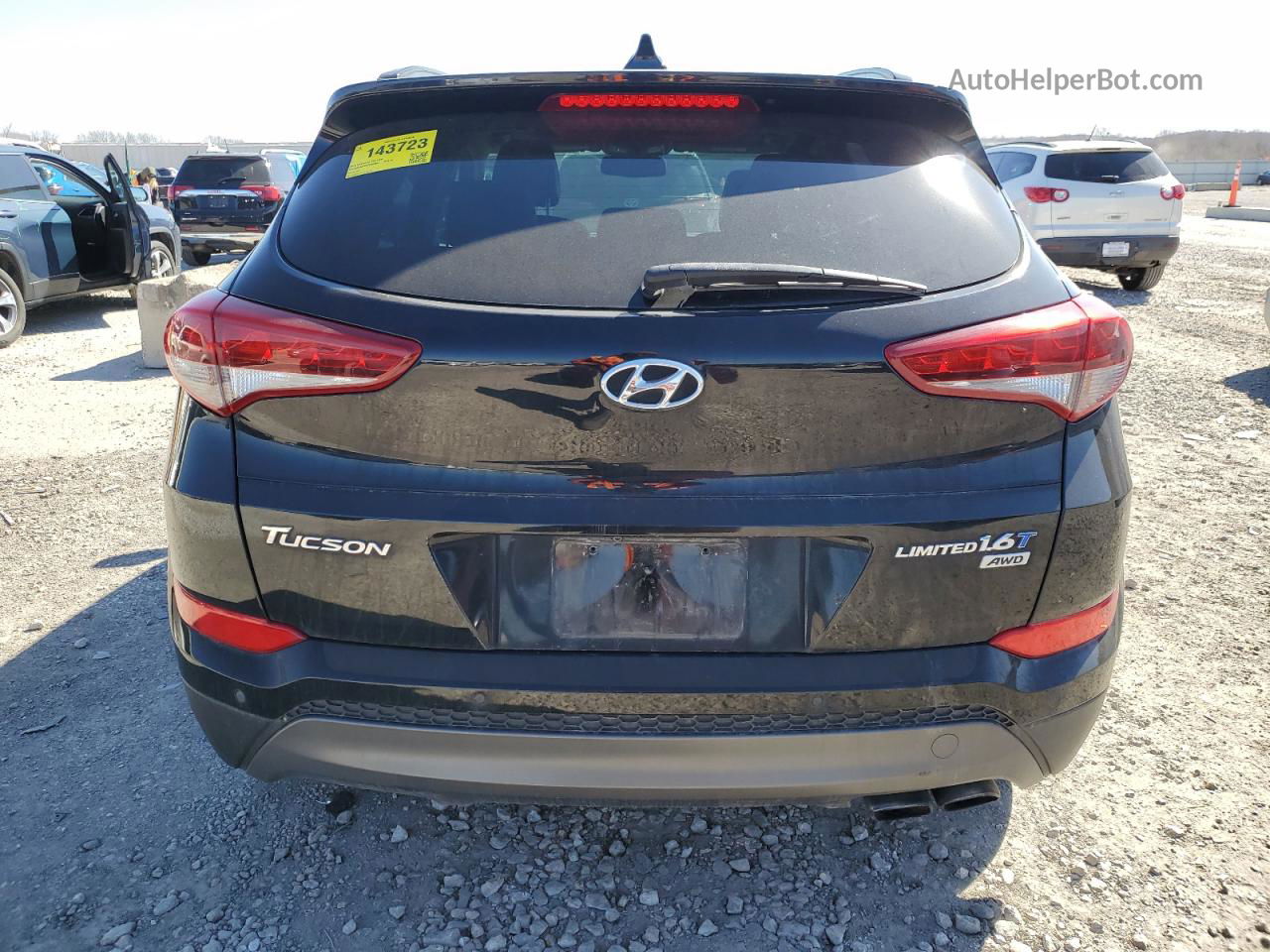 2016 Hyundai Tucson Limited Black vin: KM8J3CA26GU064605