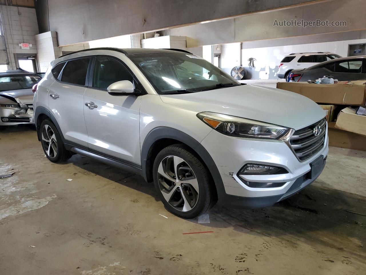 2016 Hyundai Tucson Limited Silver vin: KM8J3CA26GU120073