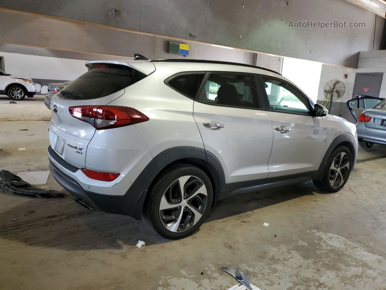 2016 Hyundai Tucson Limited Silver vin: KM8J3CA26GU120073