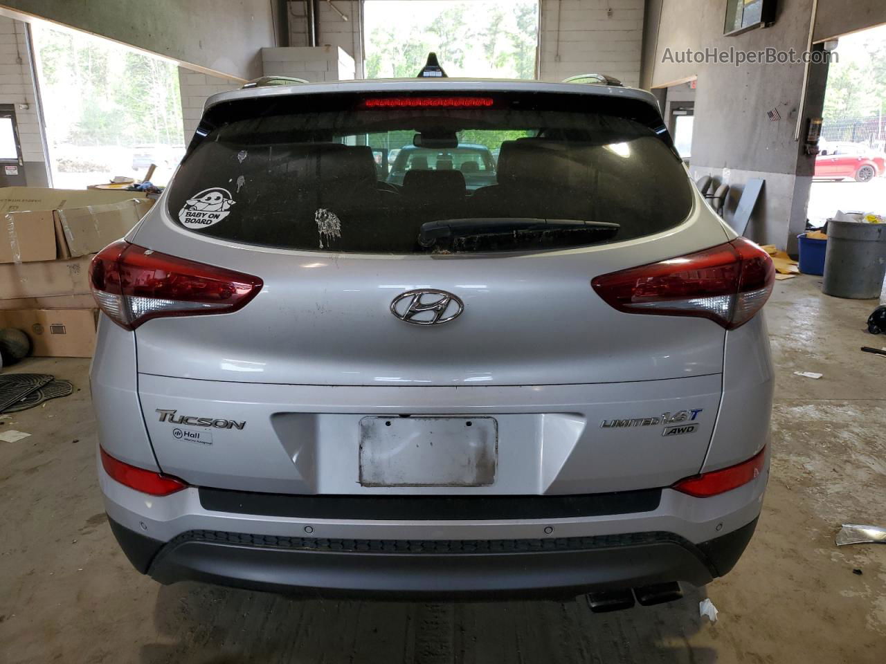 2016 Hyundai Tucson Limited Silver vin: KM8J3CA26GU120073