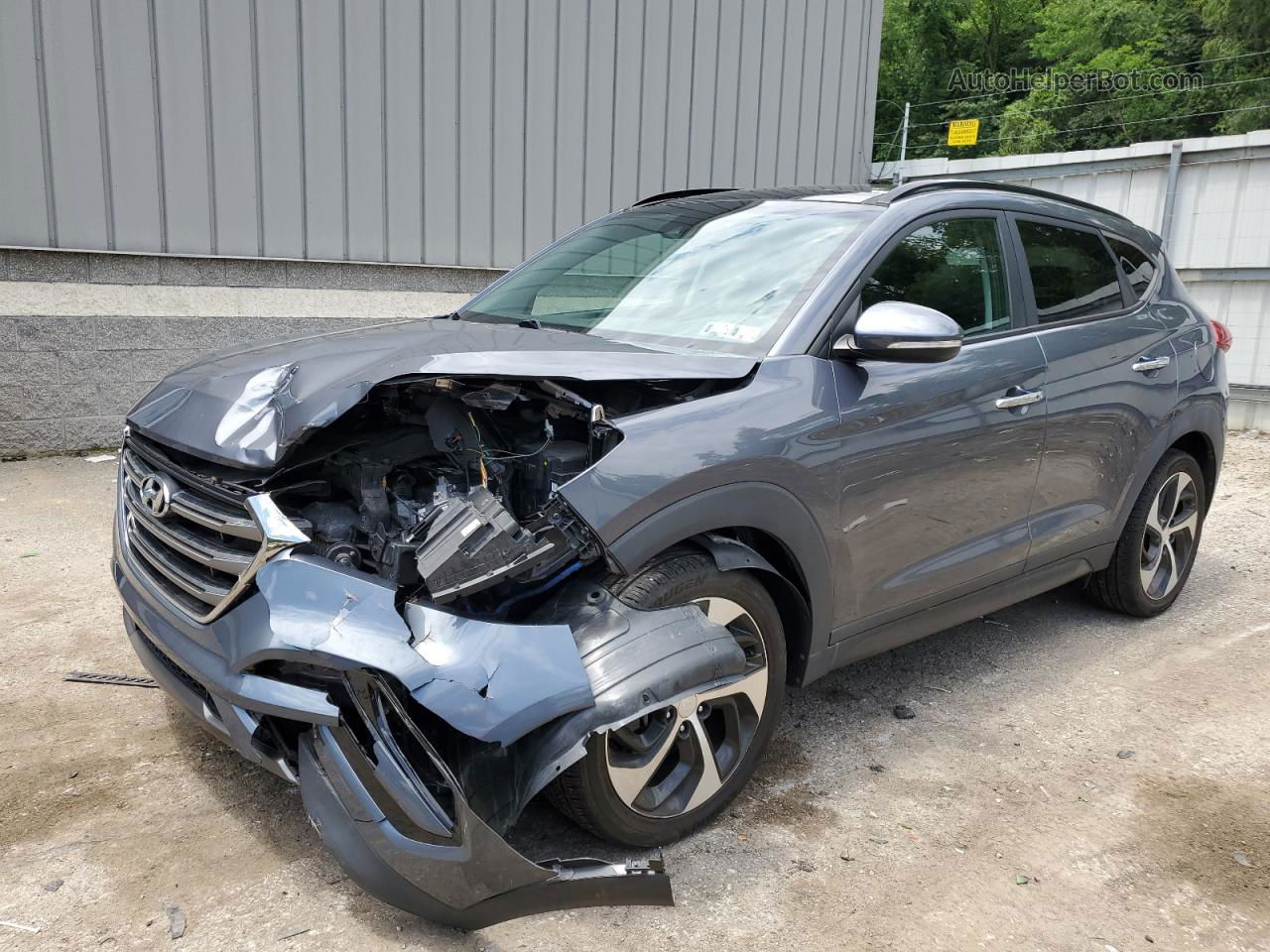 2016 Hyundai Tucson Limited Gray vin: KM8J3CA26GU122454