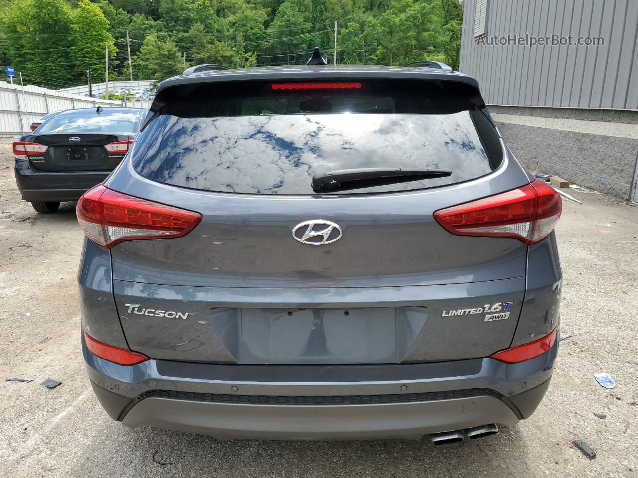 2016 Hyundai Tucson Limited Gray vin: KM8J3CA26GU122454