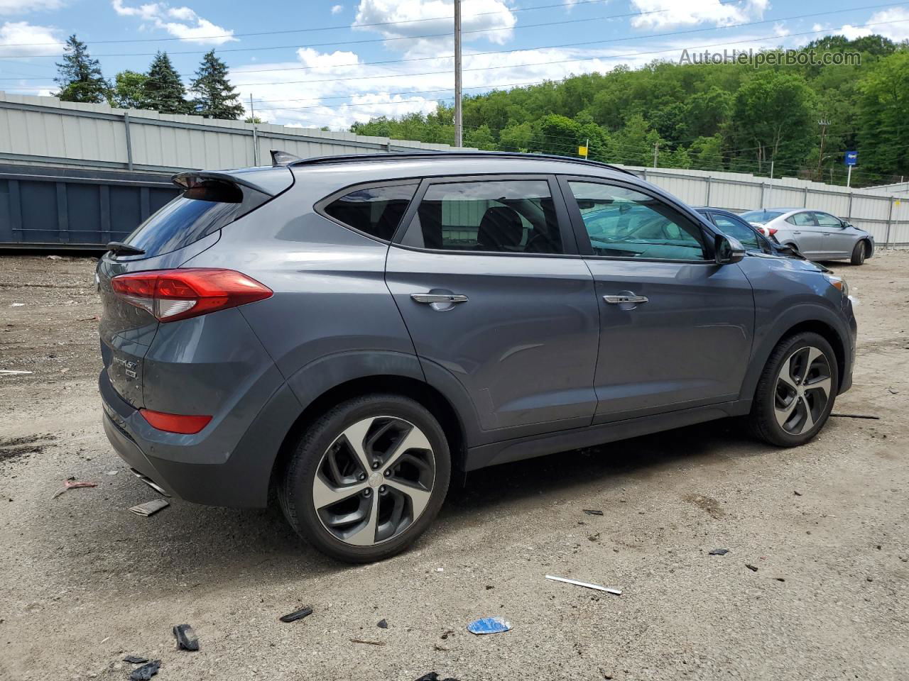 2016 Hyundai Tucson Limited Gray vin: KM8J3CA26GU122454