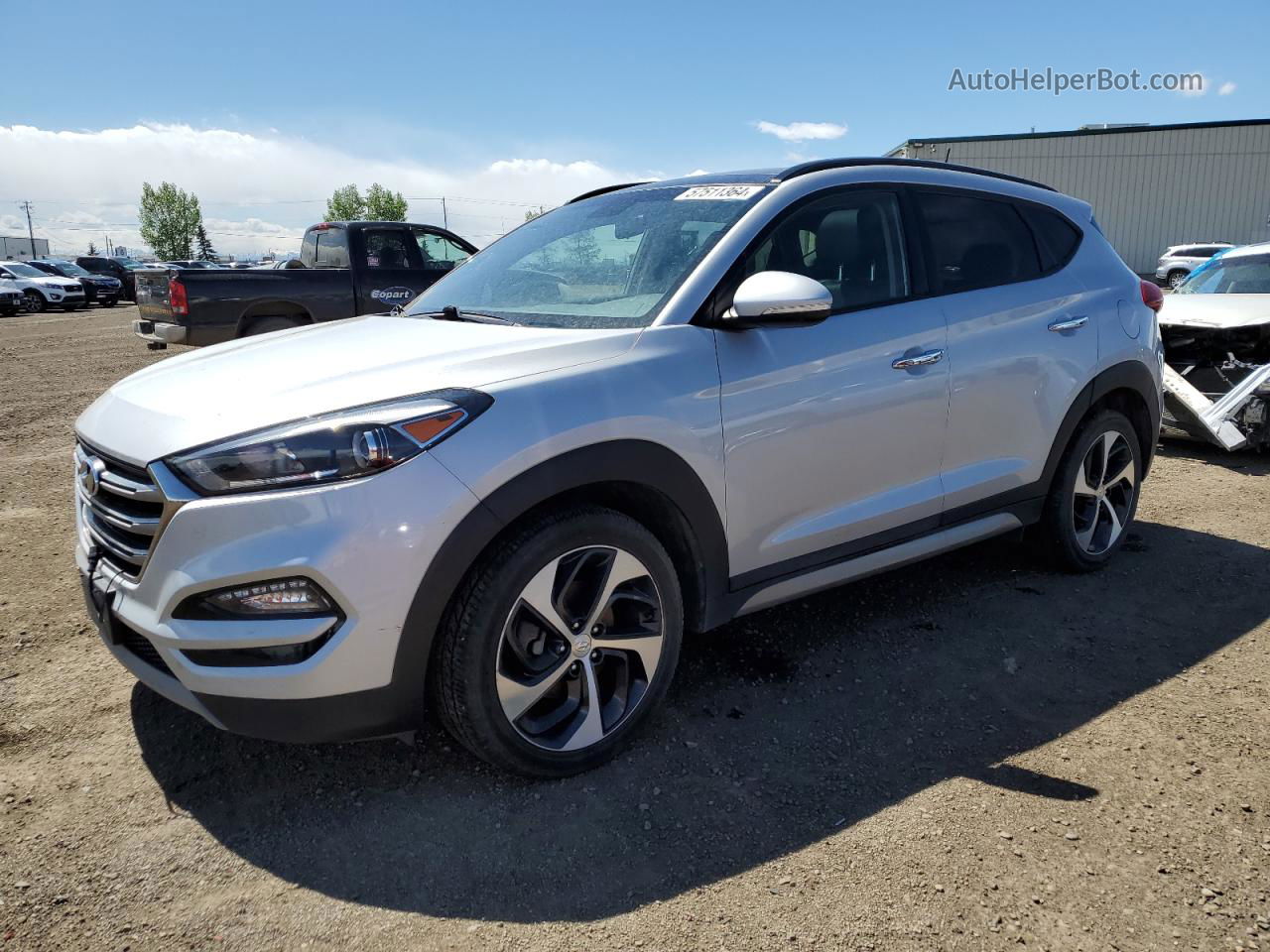 2017 Hyundai Tucson Limited Silver vin: KM8J3CA26HU269245