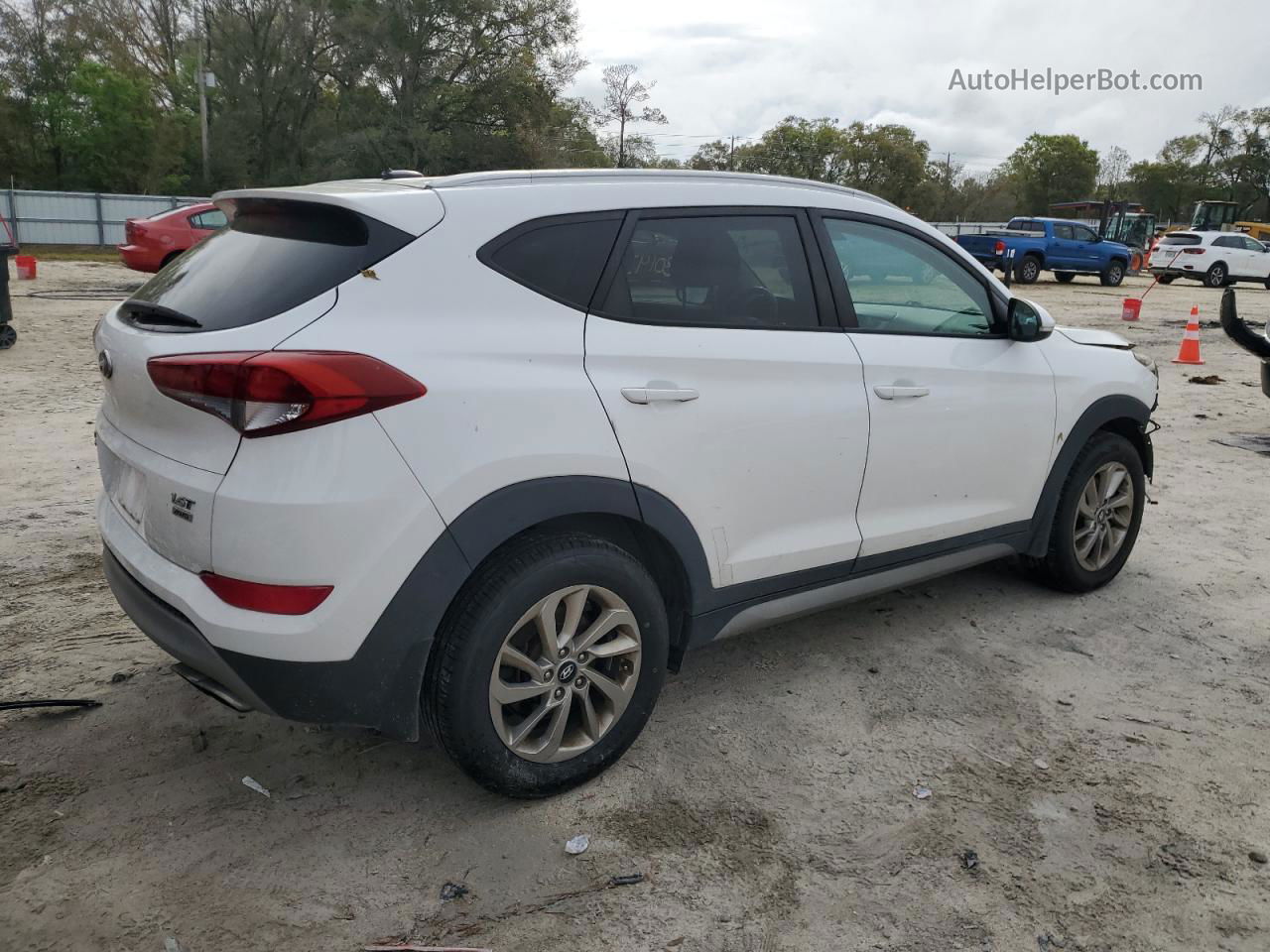 2017 Hyundai Tucson Limited White vin: KM8J3CA26HU285087