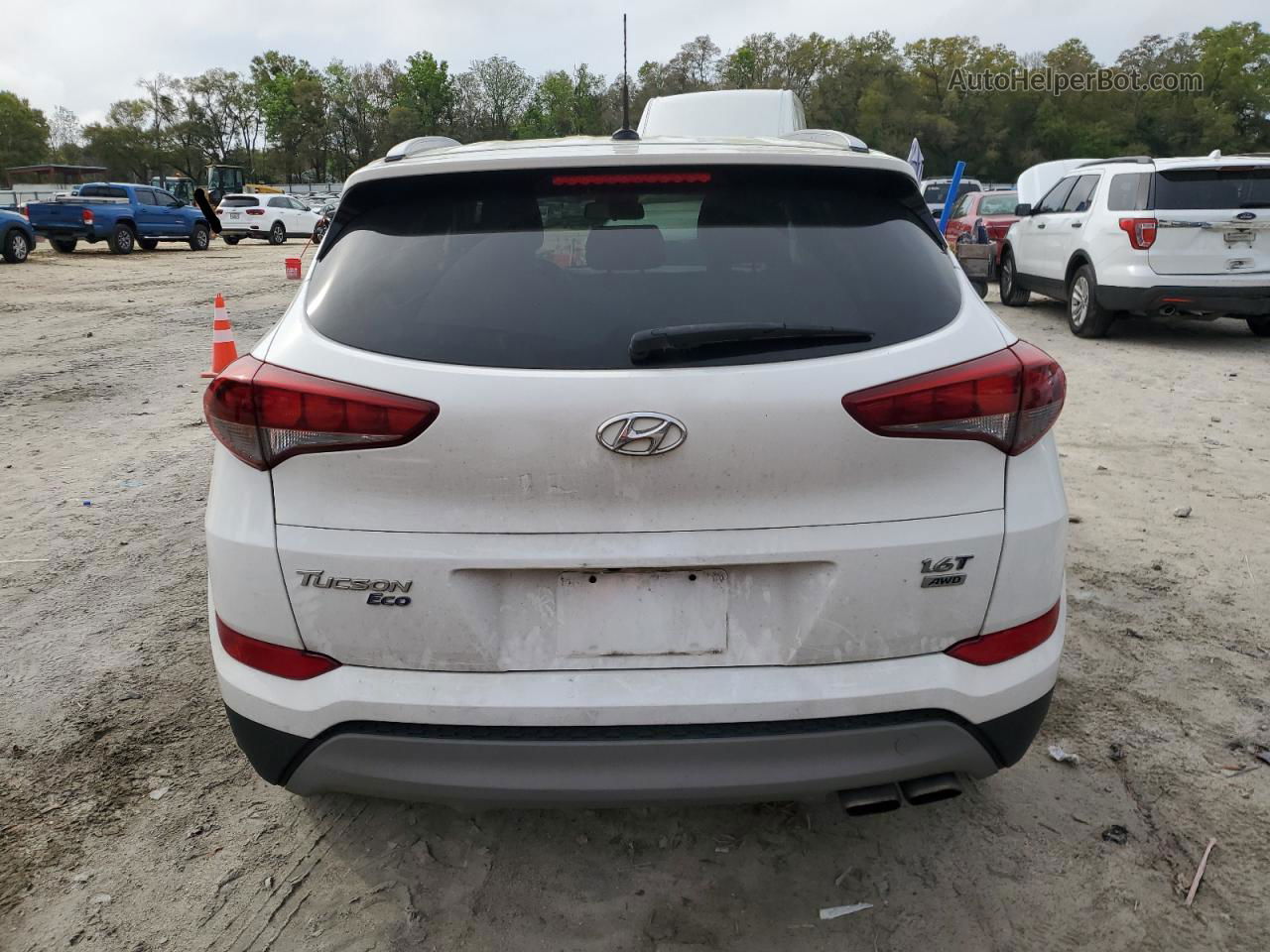 2017 Hyundai Tucson Limited White vin: KM8J3CA26HU285087