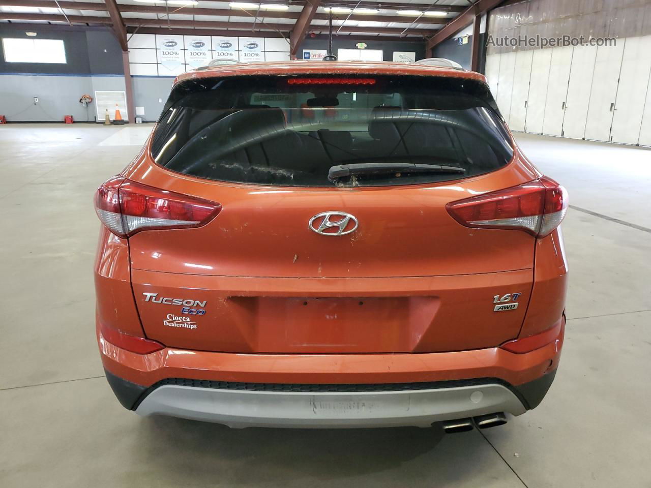 2017 Hyundai Tucson Limited Orange vin: KM8J3CA26HU310537