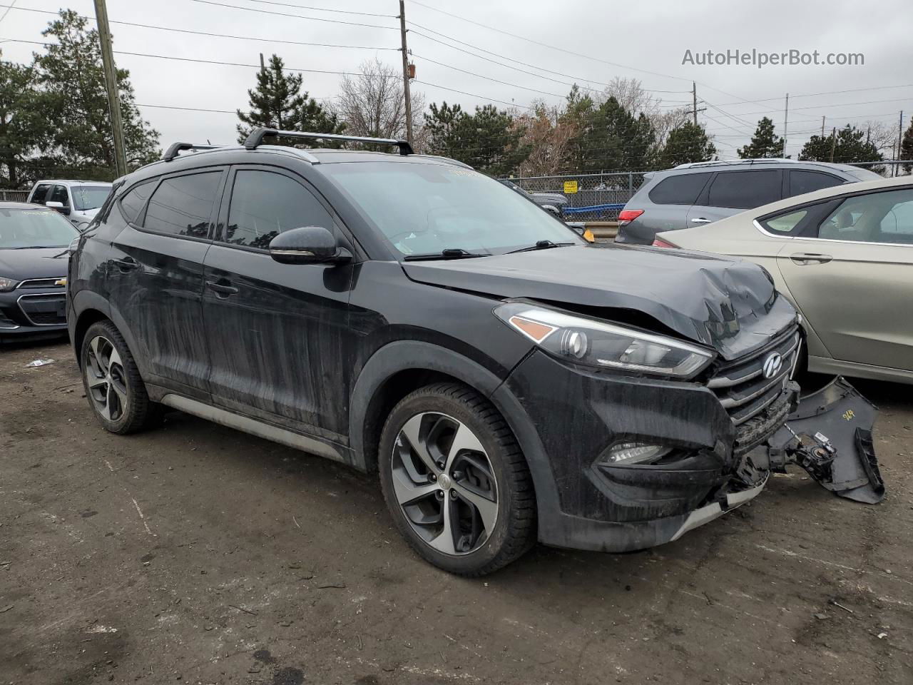 2017 Hyundai Tucson Limited Черный vin: KM8J3CA26HU325619