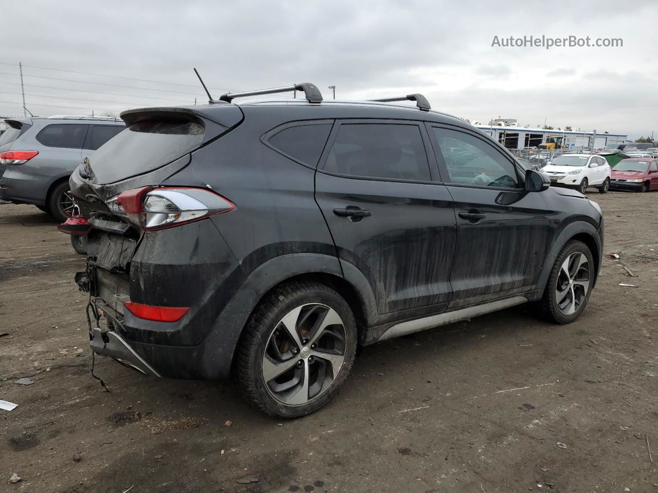 2017 Hyundai Tucson Limited Черный vin: KM8J3CA26HU325619