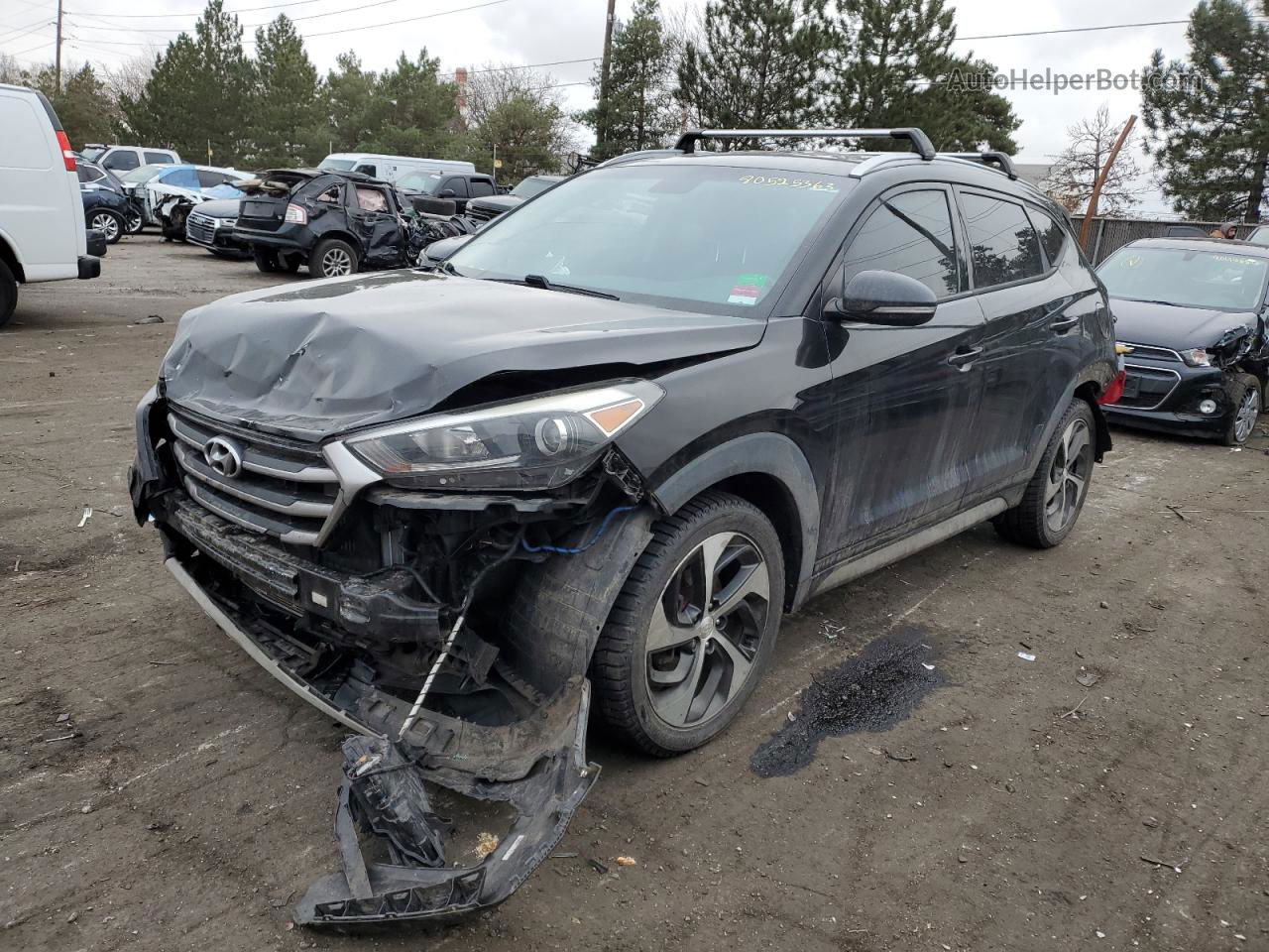 2017 Hyundai Tucson Limited Черный vin: KM8J3CA26HU325619