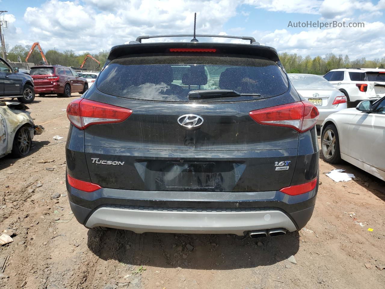 2017 Hyundai Tucson Limited Черный vin: KM8J3CA26HU329489