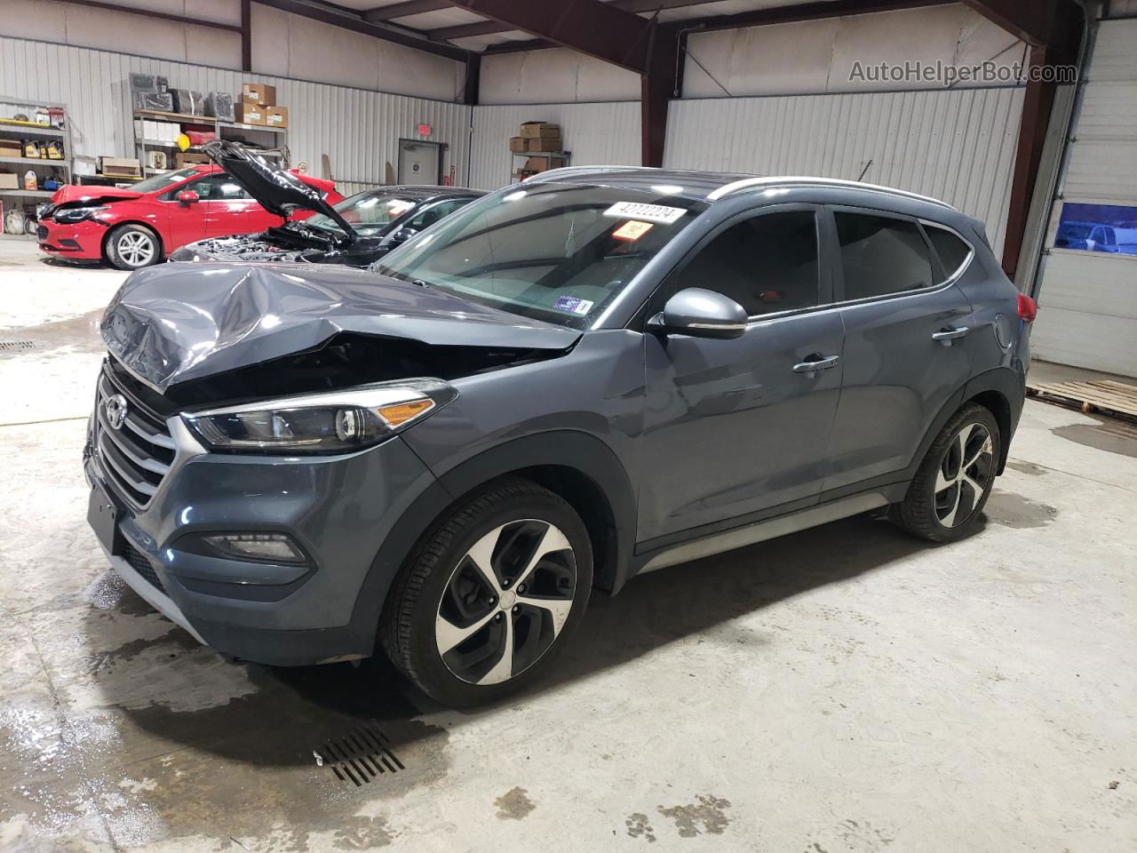 2017 Hyundai Tucson Limited Серый vin: KM8J3CA26HU341688