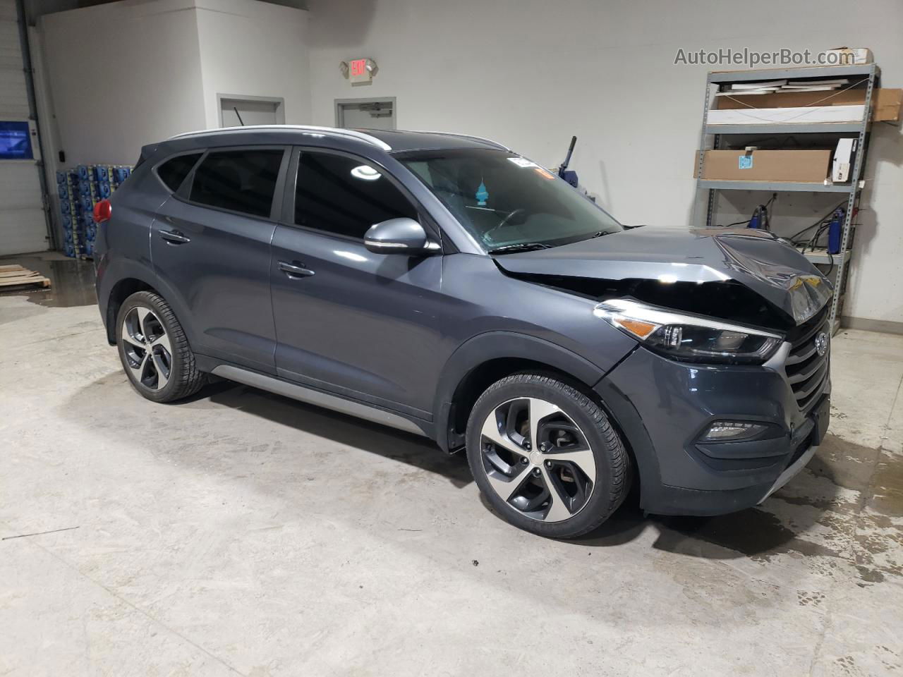 2017 Hyundai Tucson Limited Серый vin: KM8J3CA26HU341688