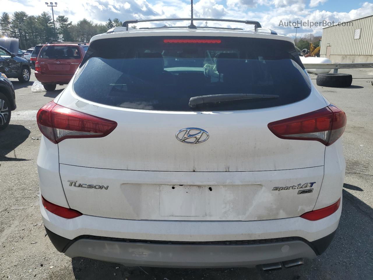 2017 Hyundai Tucson Limited White vin: KM8J3CA26HU352884