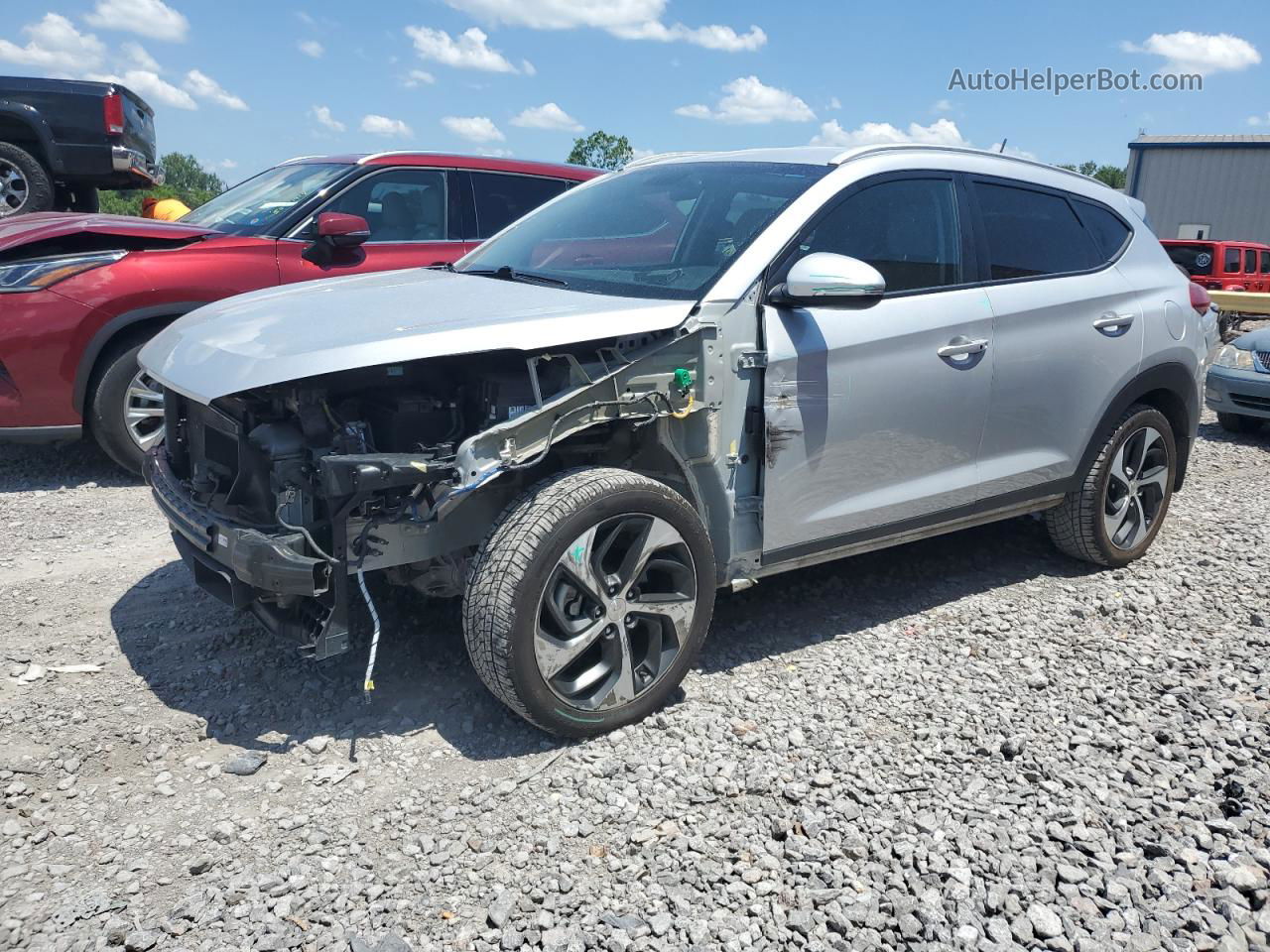 2017 Hyundai Tucson Limited Silver vin: KM8J3CA26HU359575