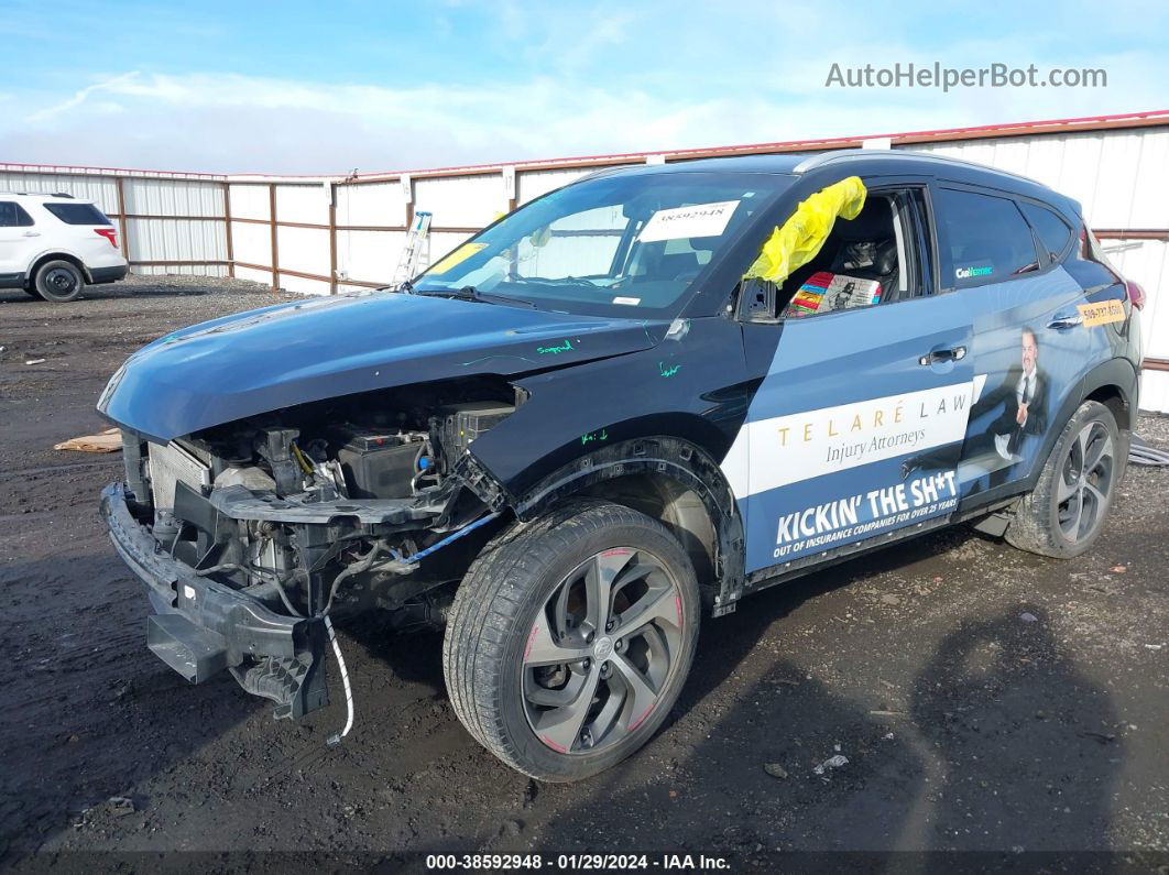 2017 Hyundai Tucson Limited Синий vin: KM8J3CA26HU375422