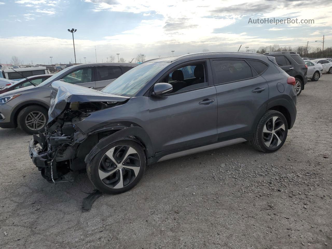 2017 Hyundai Tucson Limited Gray vin: KM8J3CA26HU383116