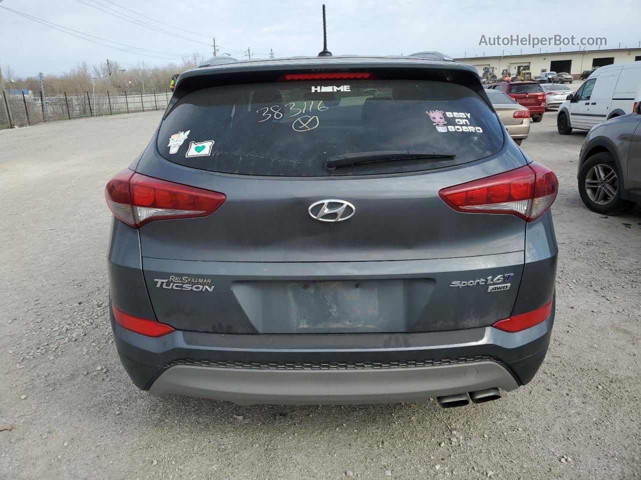 2017 Hyundai Tucson Limited Gray vin: KM8J3CA26HU383116