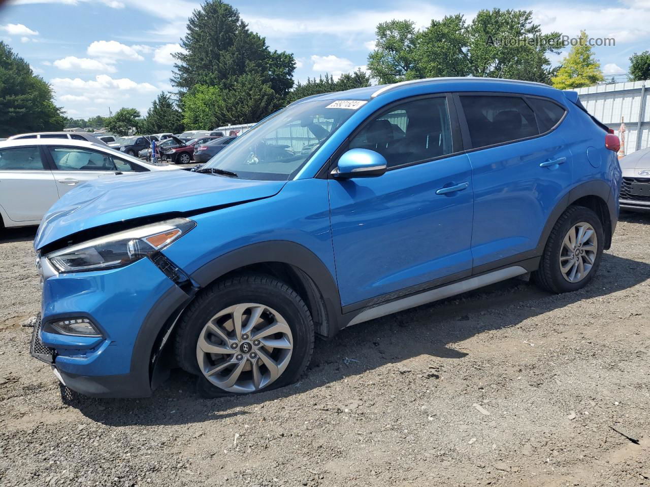 2017 Hyundai Tucson Limited Blue vin: KM8J3CA26HU385951