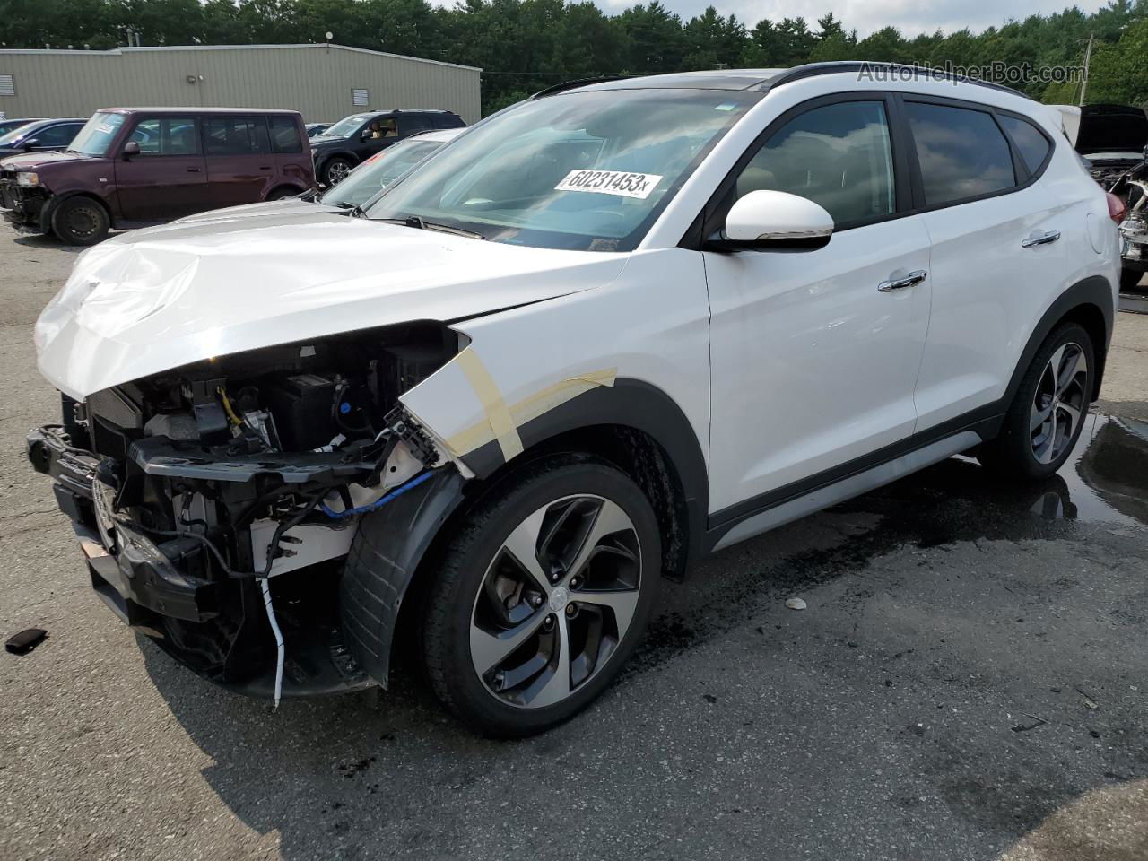 2017 Hyundai Tucson Limited White vin: KM8J3CA26HU386470