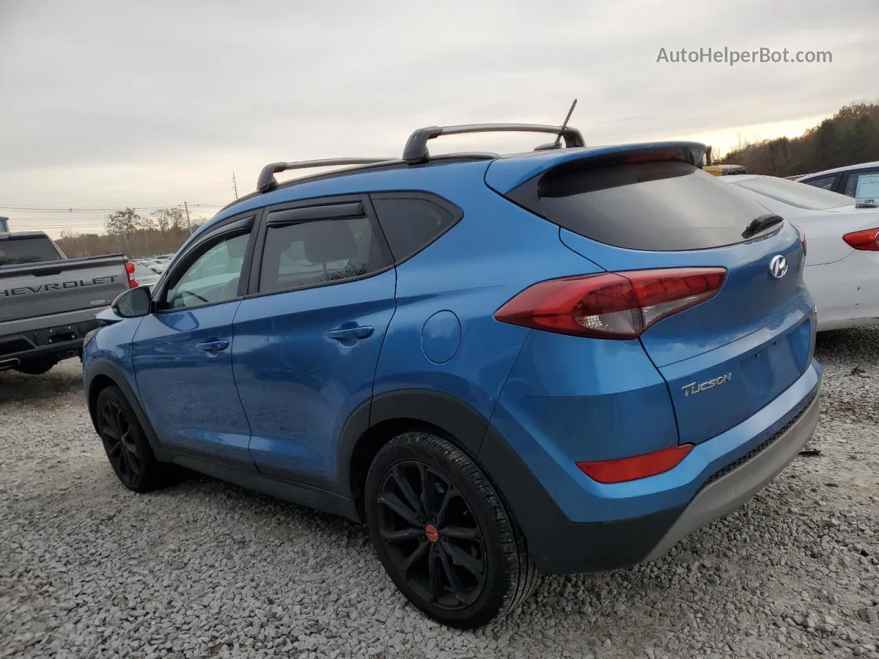 2017 Hyundai Tucson Limited Синий vin: KM8J3CA26HU459711