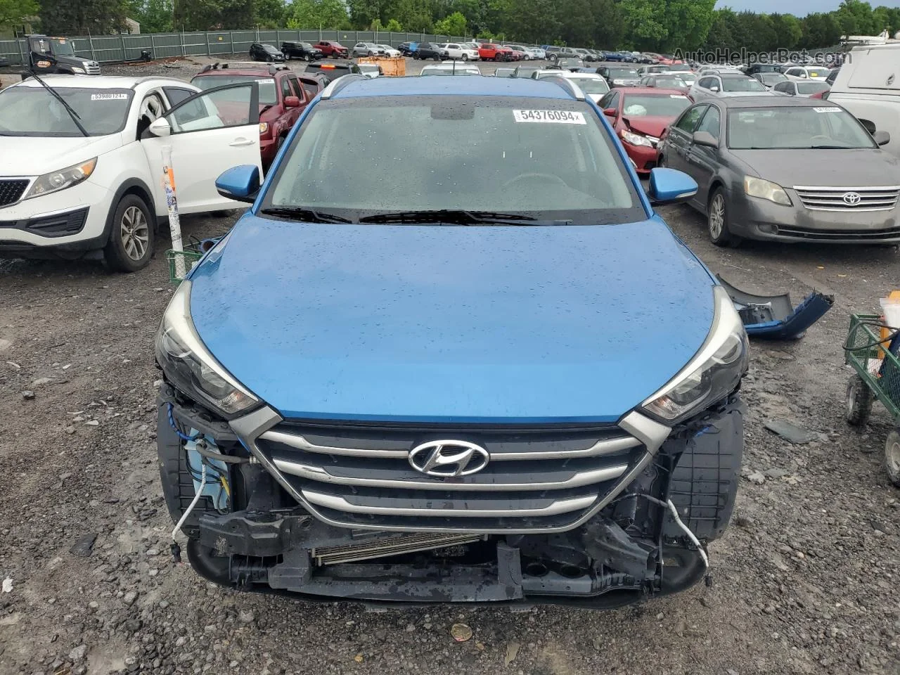 2017 Hyundai Tucson Limited Синий vin: KM8J3CA26HU462110